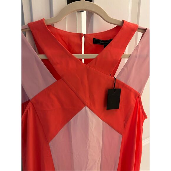 NWT BCBGMAXAZRIA Chantal crossover dress, Small $129 F42 - Picture 3 of 7